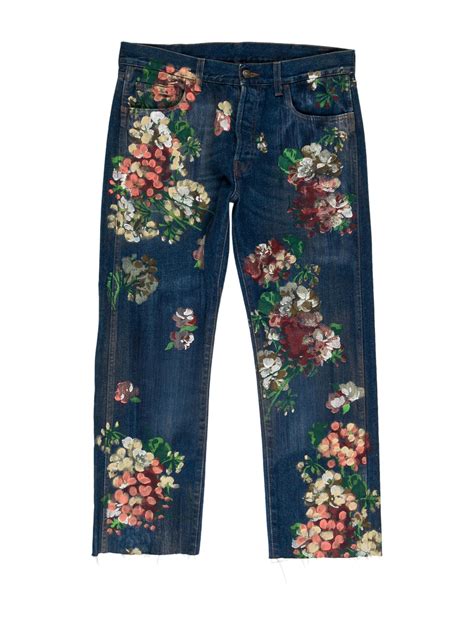 gucci floral jeans|gucci female jeans.